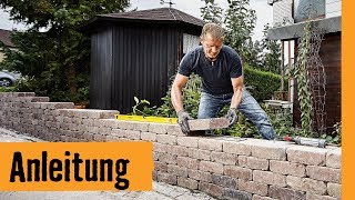 Gartenmauer bauen mit Mauersteinen  HORNBACH Meisterschmiede [upl. by Pinebrook]