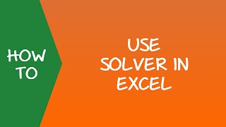 How to Use Solver in Excel [upl. by Marget346]