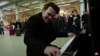 Henri Herbert Rocks The St Pancras Public Piano [upl. by Ardnoid813]