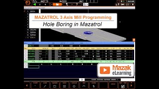 MAZATROL Programming Briefs  Hole Boring in MAZATROL [upl. by Woodsum]