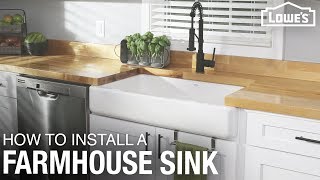 How To Install a Farmhouse Sink  DIY Kitchen Remodel [upl. by Dyob]