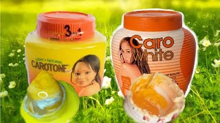 Caro White Vs CaroTone Cream Which is the fastest skin bleaching  Whitening with out side effects [upl. by Notsgnal210]