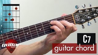 How to play the C7 chord  Beginner guitar lesson [upl. by Arrais]