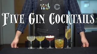 The 5 Easiest GIN Cocktails to Make at Home [upl. by Nitnelav]