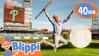 Blippi Learns to Play Baseball with the Phillies Sports for Kids [upl. by Toffey]