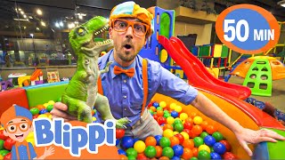 Blippi Visits an Indoor Playground Kinderland  Learn Colors with Blippi  Blippi Toys [upl. by Woodring489]