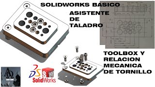 SolidWorks Básico Toolbox Asistente de taladro [upl. by Llehsram]