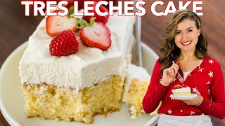 Easy Tres Leches Cake Recipe  Three Milk Cake [upl. by Anaibib]