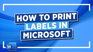 How to Print Labels in Word Microsoft Word Tutorial [upl. by Yecad80]