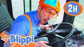 Blippi Learns How to Drive a Bus  2 HOURS OF BLIPPI TOYS [upl. by Colon]