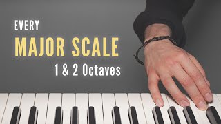 All 12 Major Scales  Just the Fingerings [upl. by Leumhs]