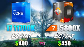 Core i7 11700K vs Ryzen 7 5800X  Test in 8 Games [upl. by Eijneb]