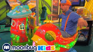 Blippi Explores Jungle Animals  Blippi  Kids Songs  Moonbug Kids [upl. by Merell]