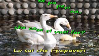 Singalong karaoke  Papaveri e papere  Nilla Pizzi [upl. by Drew]