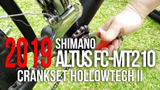 Shimano Altus FCMT210 Hollowtech II Crankset Installation [upl. by Dercy]