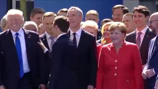 Macron appears to swerve away from Trump at NATO summit [upl. by Lounge937]