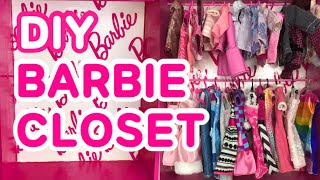 DIY BARBIE CLOSET♡AZUSA BARBIE [upl. by Rihat]