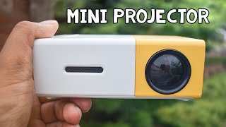 Cheap Pocket Projector for Fun  Mini LED Projector Review amp Demo YG300 [upl. by Ennaylil410]