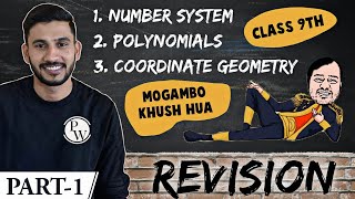 Maths Revision  Part 1  Number System  Polynomials  Coordinate Geometry  Class 9  NCERT [upl. by Enytsirhc]