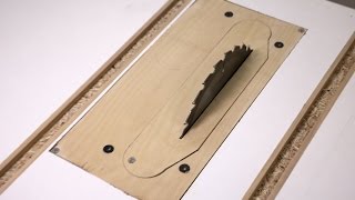 Homemade Table Saw  4 Removable Insert and FineTuning [upl. by Regdor]