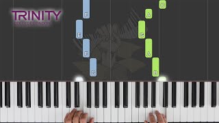 Allegretto  TRINITY Piano Initial Grade 20212023  Synthesia Piano tutorial [upl. by Rossy]