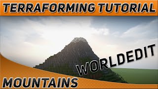 Minecraft Terraforming Tutorial  WorldEdit Mountain [upl. by Nnahteb]