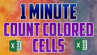 Excel 2016  How to Count Color Cells [upl. by Esyahc595]