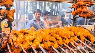 INDIAN STREET FOOD Tour in LUCKNOW with MONSTER BBQ CHICKEN and CHEAP SPICY CURRY [upl. by Noyahs]