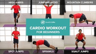 CARDIO WORKOUT FOR BEGINNERS From Home In 10 Minutes  Lockdown Workout No Equipment  HealthifyMe [upl. by Oiretule714]