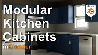 Create Modular Kitchen Cabinets with Blender [upl. by Hadihahs]