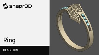 3D modeling a ring on iPad with Shapr3D [upl. by Gonzalo]