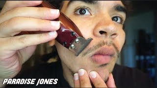 HOW TO TRIM YOUR OWN MUSTACHE AND GOATEE  AT HOME [upl. by Aiset679]