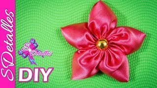 Como hacer flores Flores de Tela  8  Video 87  SDetalles  DIY [upl. by Elorak]