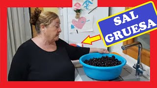 ⚫ APRENDE Cómo Preparar ACEITUNAS NEGRAS con SAL GRUESA 💖 [upl. by Lyndon]