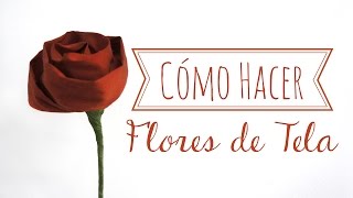 Cómo hacer flores de tela muy fácil [upl. by Amsab]