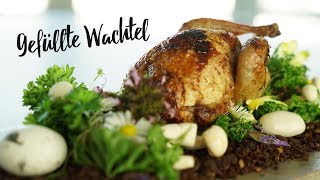 Gefüllte Wachtel selbst zubereiten Gourmondo Food Studio [upl. by Enyawad380]