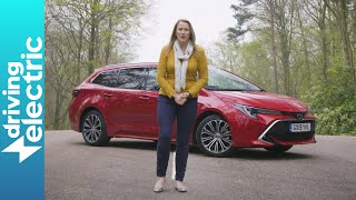 Toyota Corolla Hybrid review  DrivingElectric [upl. by Anatola]