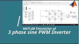 sine pwm based 3 phase Inverter  SPWM  MATLAB Simulation [upl. by Gnouv]