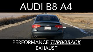 ECS Tuning Audi B8B85 A4 20T Single Exit Valved TurboBack Exhaust System [upl. by Evatsug]