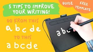 Improve Your Handwriting On A Pen Tablet  The Ultimate Guide  free template [upl. by Etam]