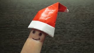 Como hacer un SOMBRERO DE PAPEL adornos navideños  Origamis paso a paso Muy fácil [upl. by Jakoba]