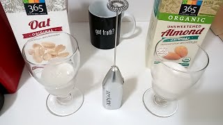 Oat Milk vs Almond Milk part 2 Frothing Test [upl. by Walter]