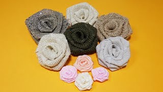 🌸Tutorial flores de tela fáciles🌸 [upl. by Neelrahs67]