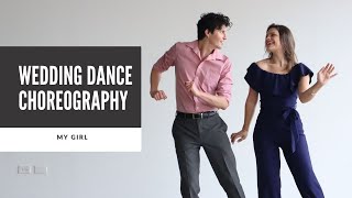 WEDDING DANCE CHOREOGRAPHY TO quotMY GIRLquot BY THE TEMPTATIONS  LEARN ONLINE [upl. by Horowitz]