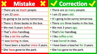 20 MOST COMMON GRAMMAR MISTAKES 🤔 😮  Mistakes amp correction ✅ [upl. by Eisinger84]