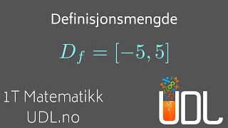 41  Funksjonsbegrepet 2  Definisjonsmengde 1T [upl. by Airehs]