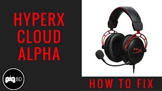 How to Fix HyperX Cloud Alpha MicrophoneSound [upl. by Idnahs]