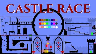 24 Marble Race EP 17 Castle Race by Algodoo [upl. by Fontana]