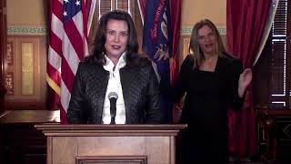 Trump lashes back at Michigan Governor Whitmer [upl. by Sedlik628]