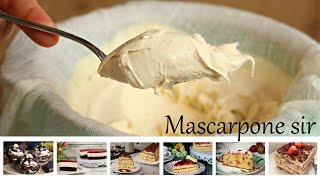 DOMAĆI MASCARPONE SIR na brz i jednostavan način od samo 2 sastojka  Homemade mascarpone cheese [upl. by Adiari913]